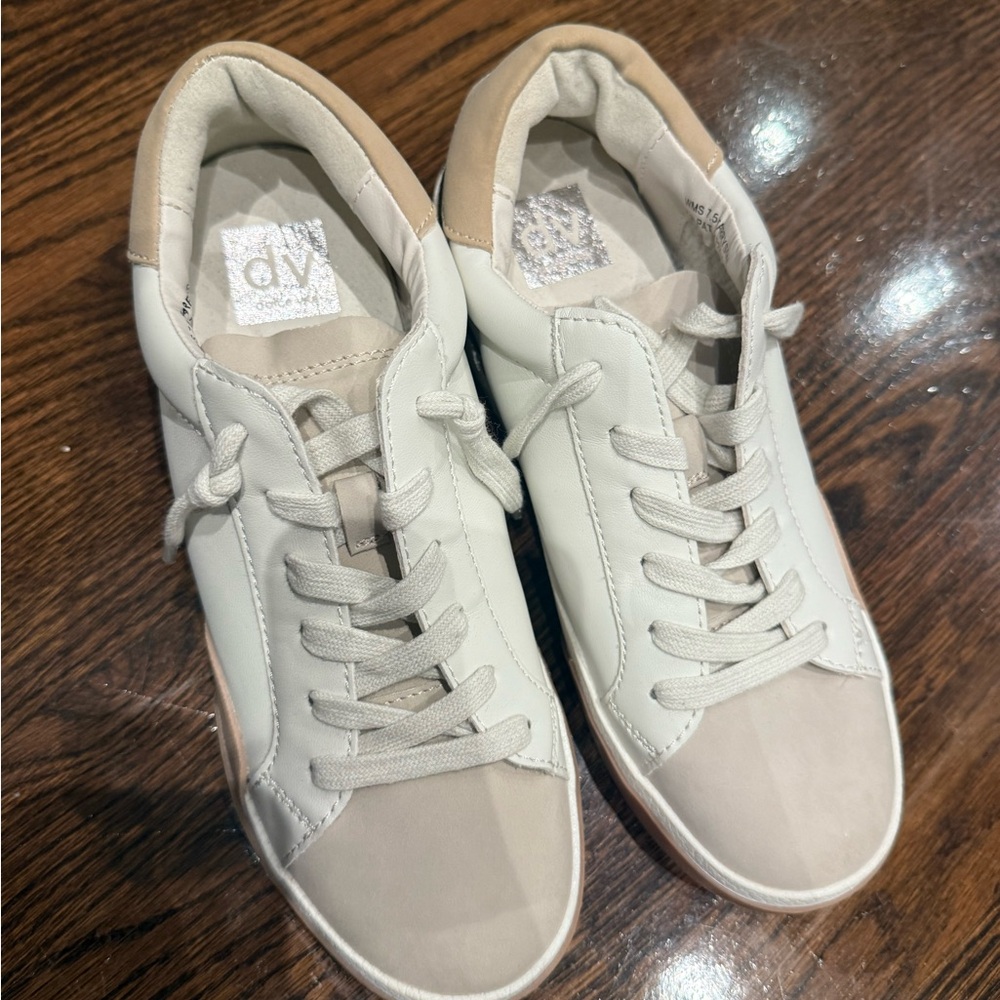 New DV by Dolce Vita Beige and Cream Sneakers